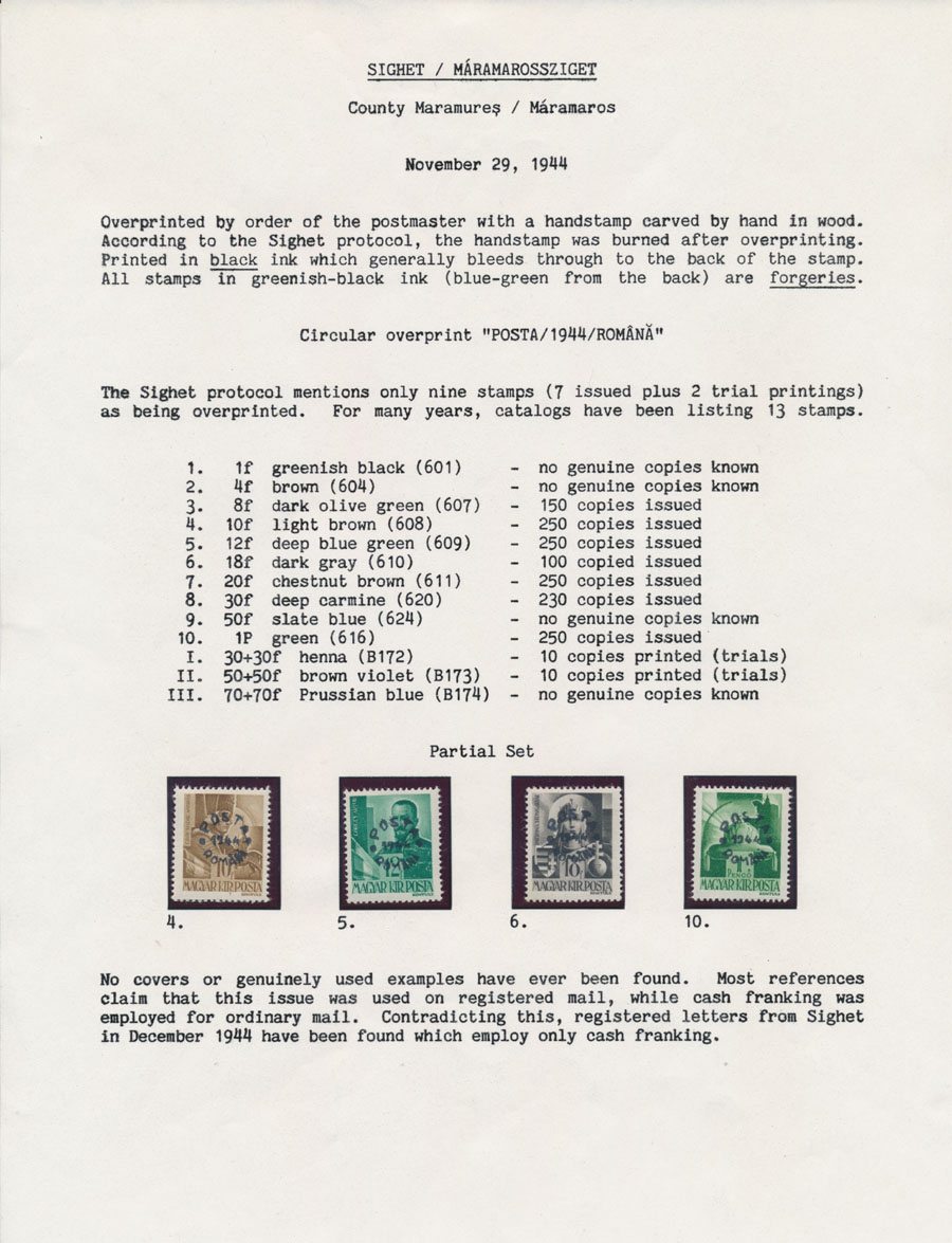 3. Sighet (Maramarossziget) Stamp Auctions